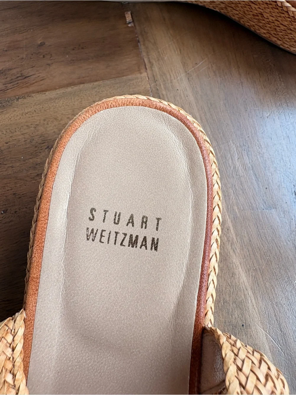 Stuart Weitzman Barbados Braided Wedge Sandal - Tan - Picture 6 of 12